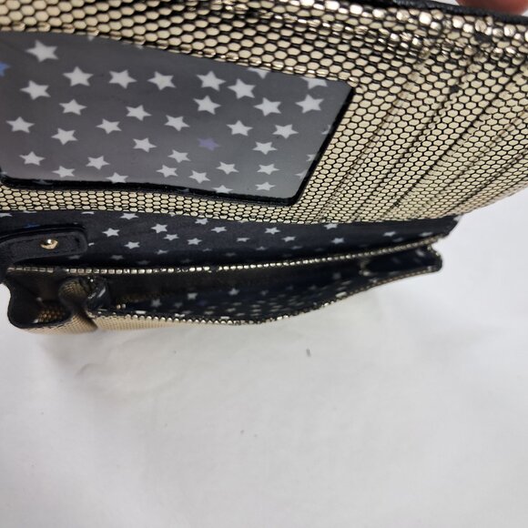 Juicy Couture Tech Wallet Wristlet Black Gold Leather - Picture 8 of 16